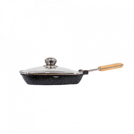 Tigaie grill cu interior antiaderent Wellberg, 24cm, WB-2400-24