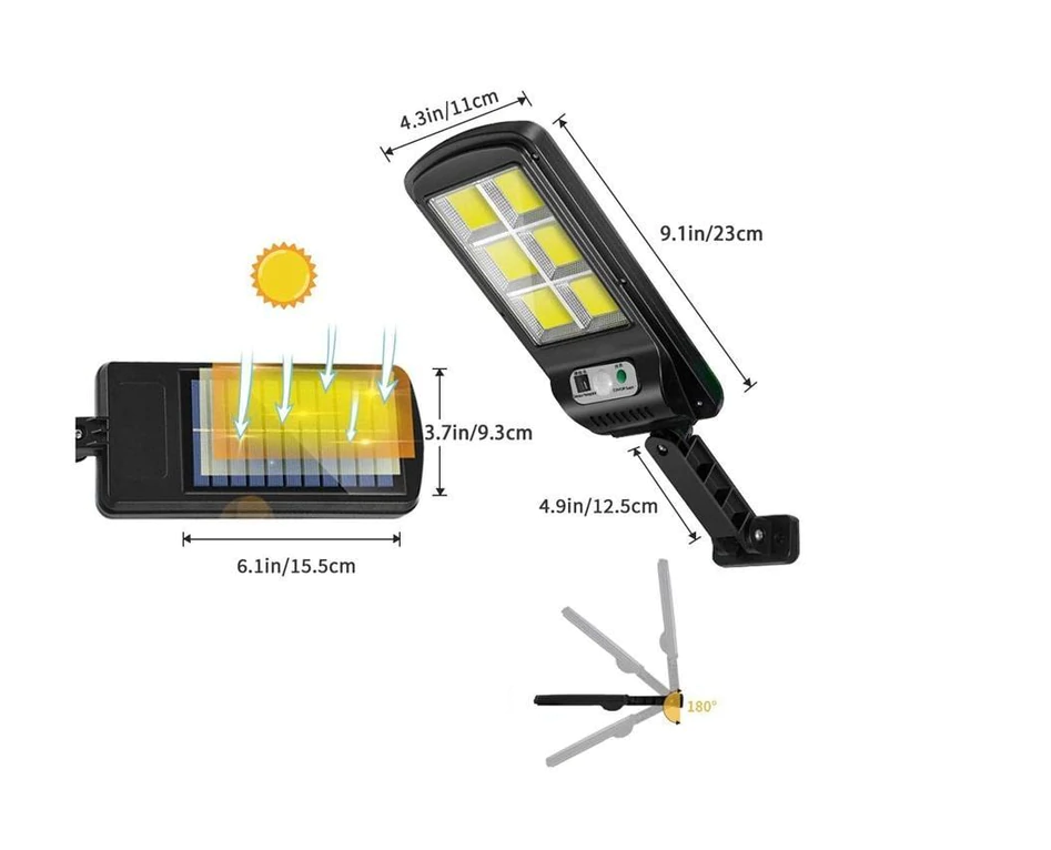 Pachet Promo 4x Lampa cu incarcare solara LED, senzor de miscare + telecomanda